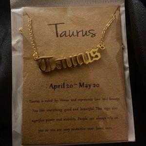 Taurus “ What’s your Zodiac” Gold SS Necklace